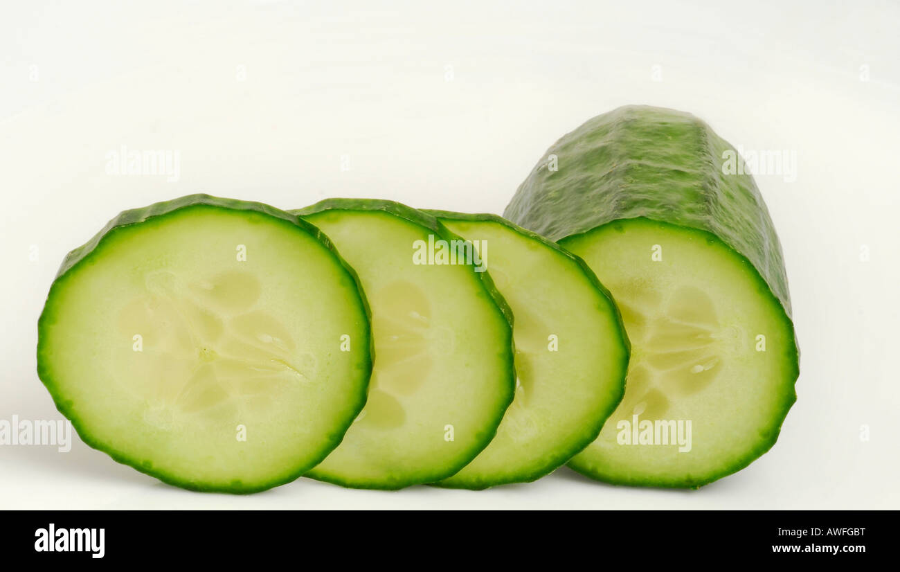 Cucumber, cucumber slices Stock Photo