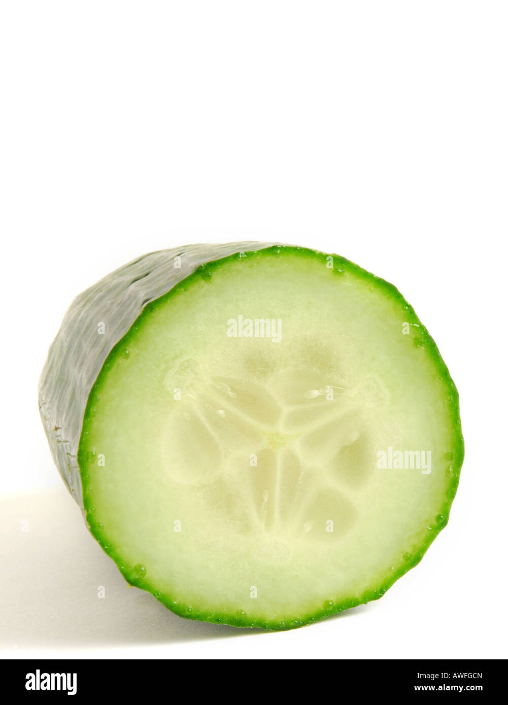 Cut cucumber, cross-section Stock Photo