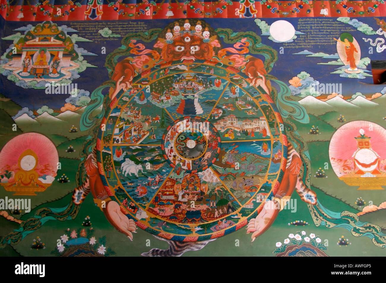 Tibetan buddhist circle of life hi-res stock photography and images - Alamy