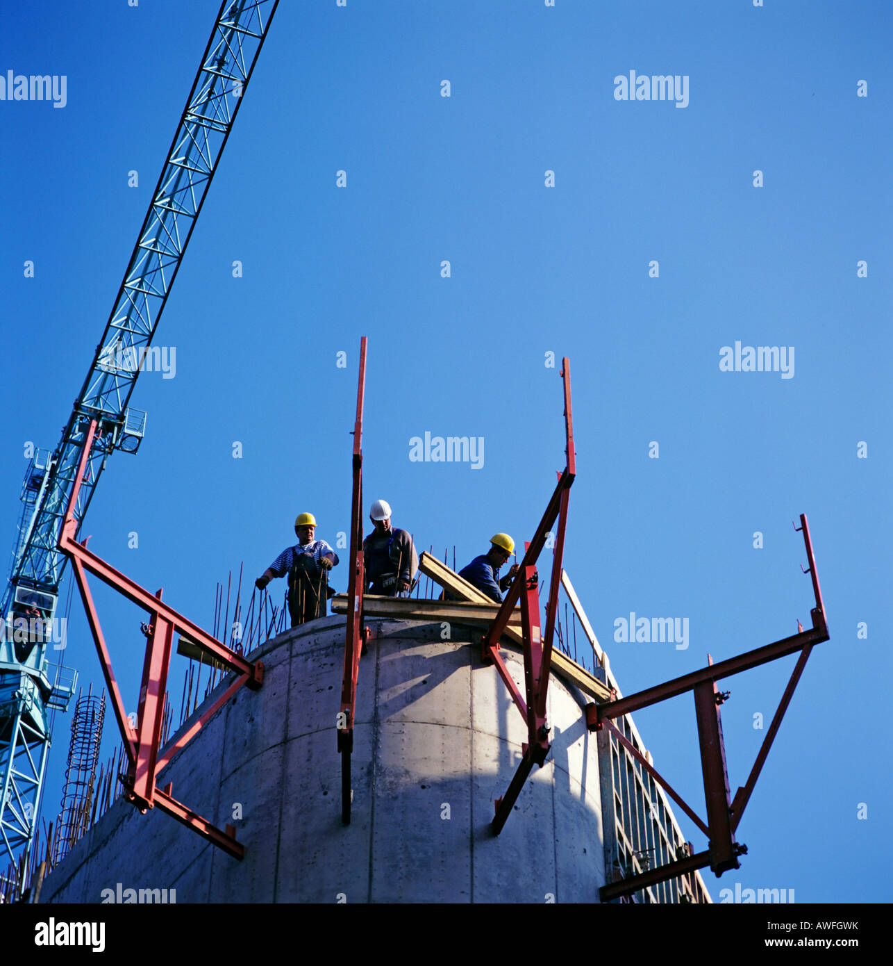 High construction site, North Rhine-Westphalia, Germany, Europe Stock Photo