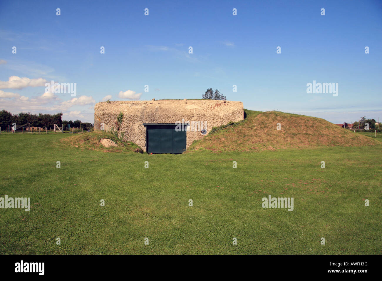 The rear of Casement No 3 at the German Battery at Merville, Normandy. Stock Photo