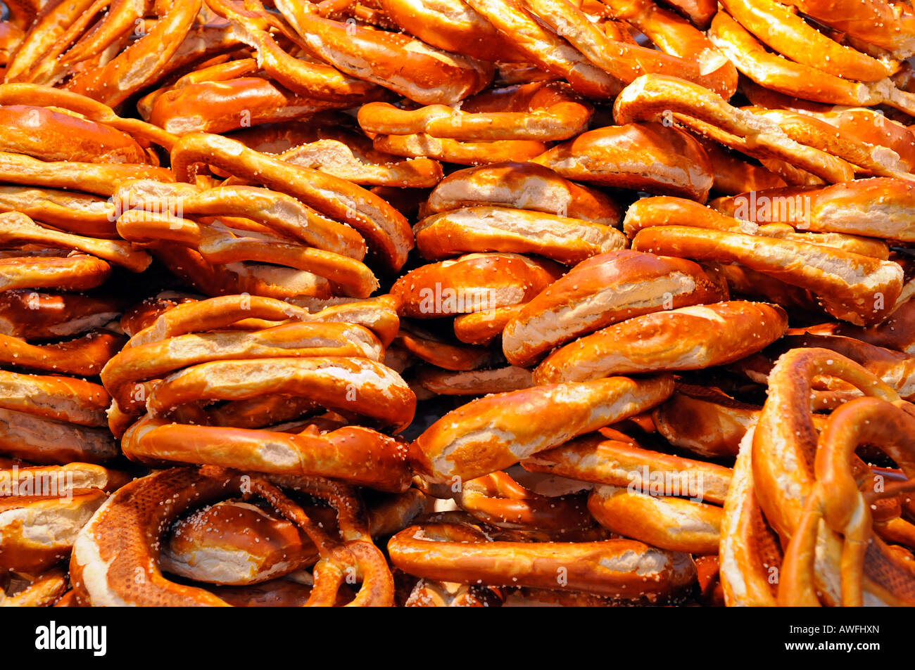 Pretzels on the fair "Gruene Woche" in Berlin Stock Photo Alamy