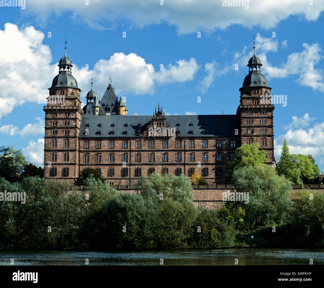 Schloss johannisburg castle aschaffenburg germany hi-res stock