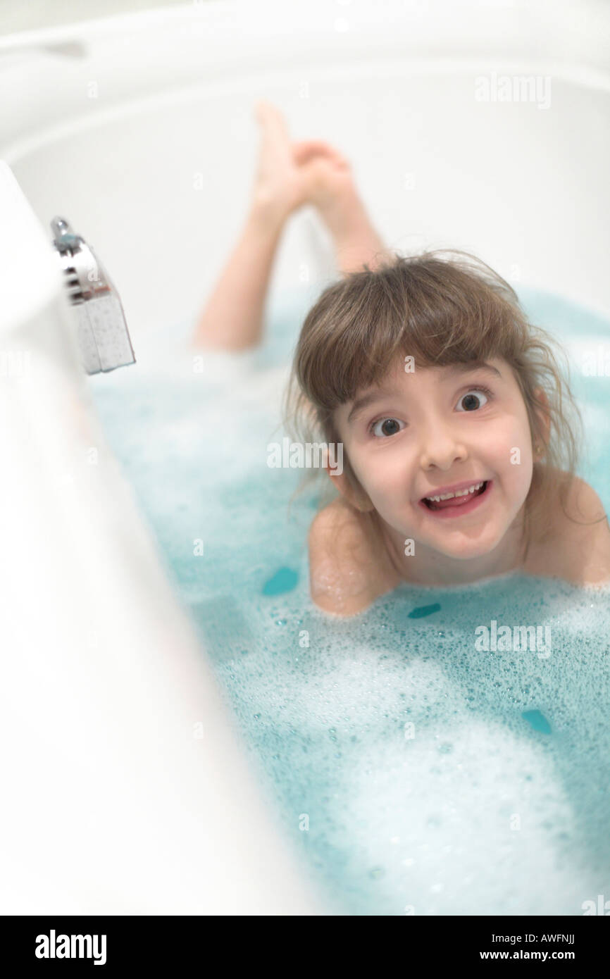 Girl in bath tub Stock Photo Alamy