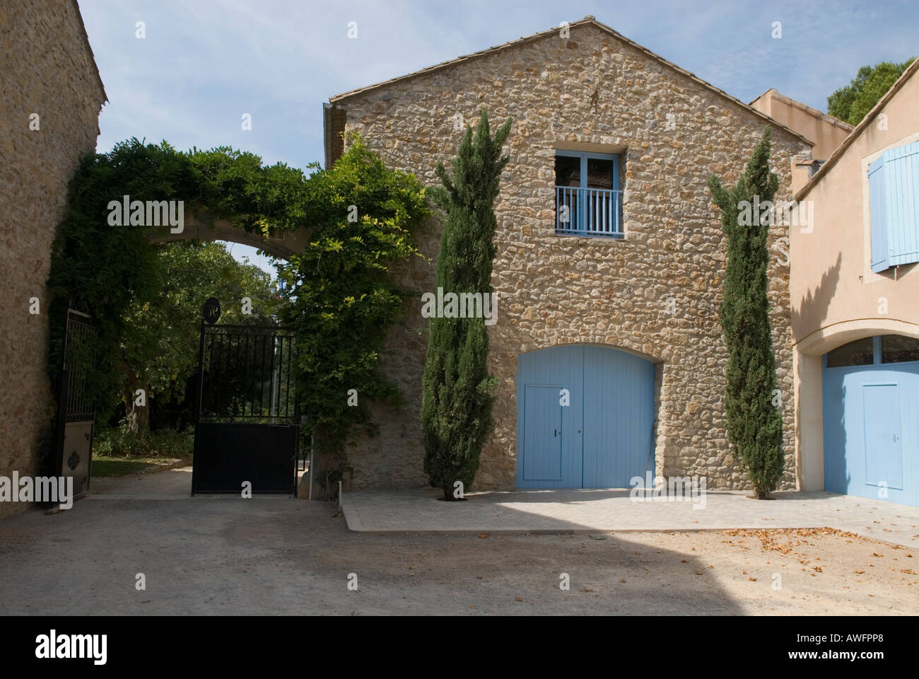 Wine Domain in the Corbieres Stock Photo