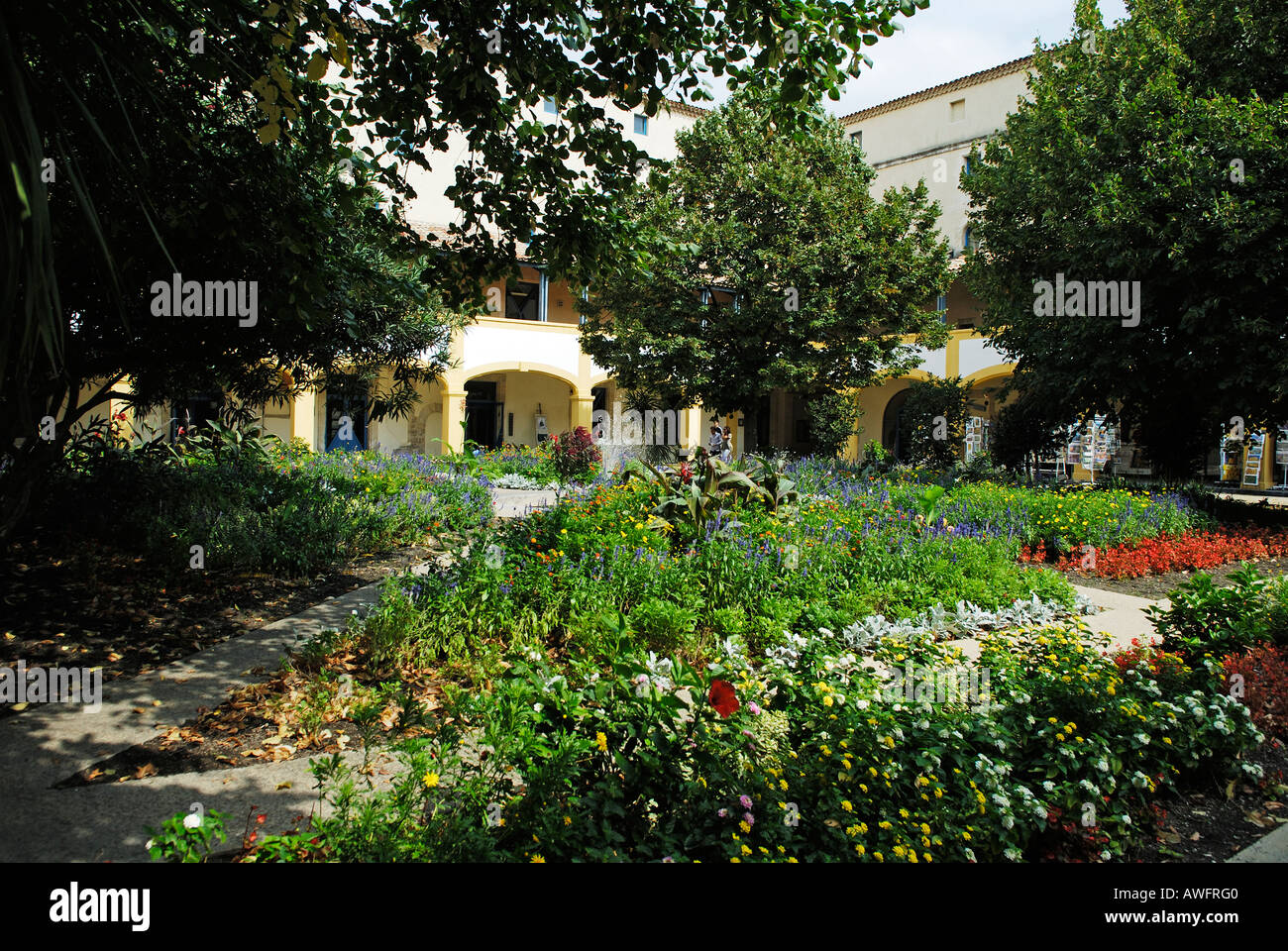 Espace Van Gogh, garden of the former hospital in Arles, France Stock Photo