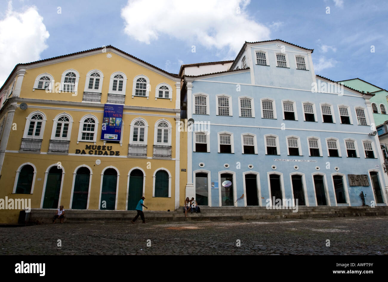 colonial buildings in Pelourinho, Salvador, Brazil, Brasil Stock Photo