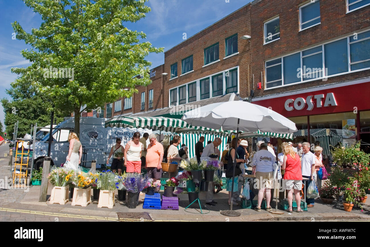 Saturday Market - Berkhamsted - Hertfordshire Stock Photo