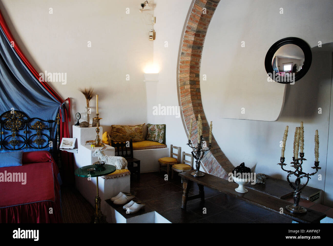 master bedroom in the house of surrealist painter Salvador Dali and his ...