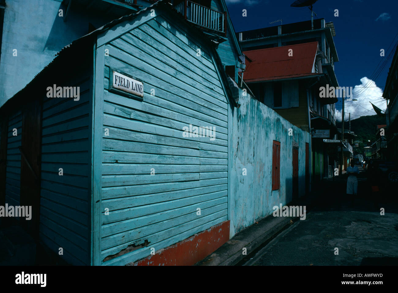 House in Field Lane in the capital of Roseau, Commonwealth of Dominica