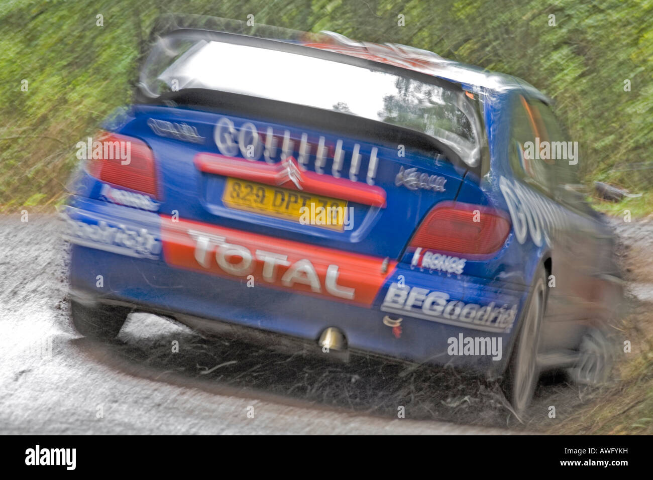 Sebastian Loeb driving his Citroën WRC Xsara World Rally Car on the 2006 Rally Germany WRC World Rally Championship event Stock Photo