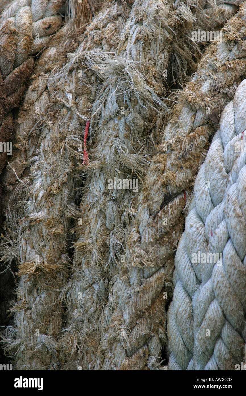 Old Ropes at the boat going to Ko Pha Ngan Stock Photo - Alamy