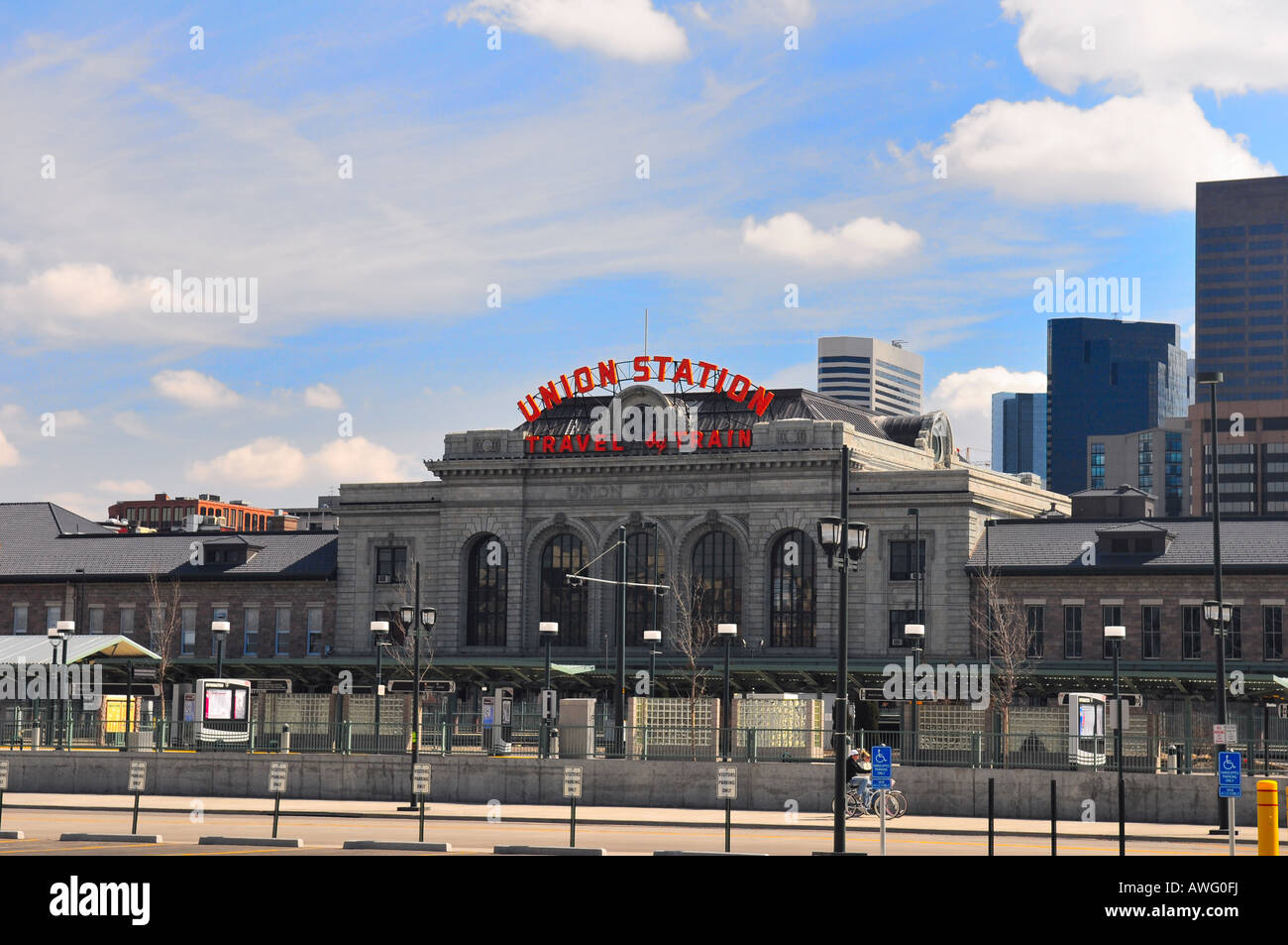 Union Train Station in Lower Downtown Denver USA A North America Opened in 1881 Stock Photo
