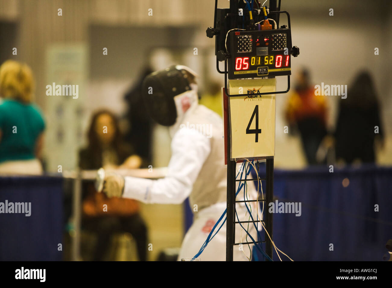 SPORTS Fencing competition bout scoring machine strip number male foil