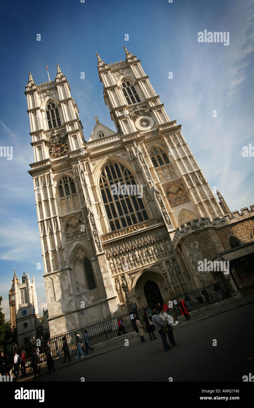 World famous Westminster Abbey a popular London landmark tourist attraction and world heritage site England Britain UK Europe Stock Photo