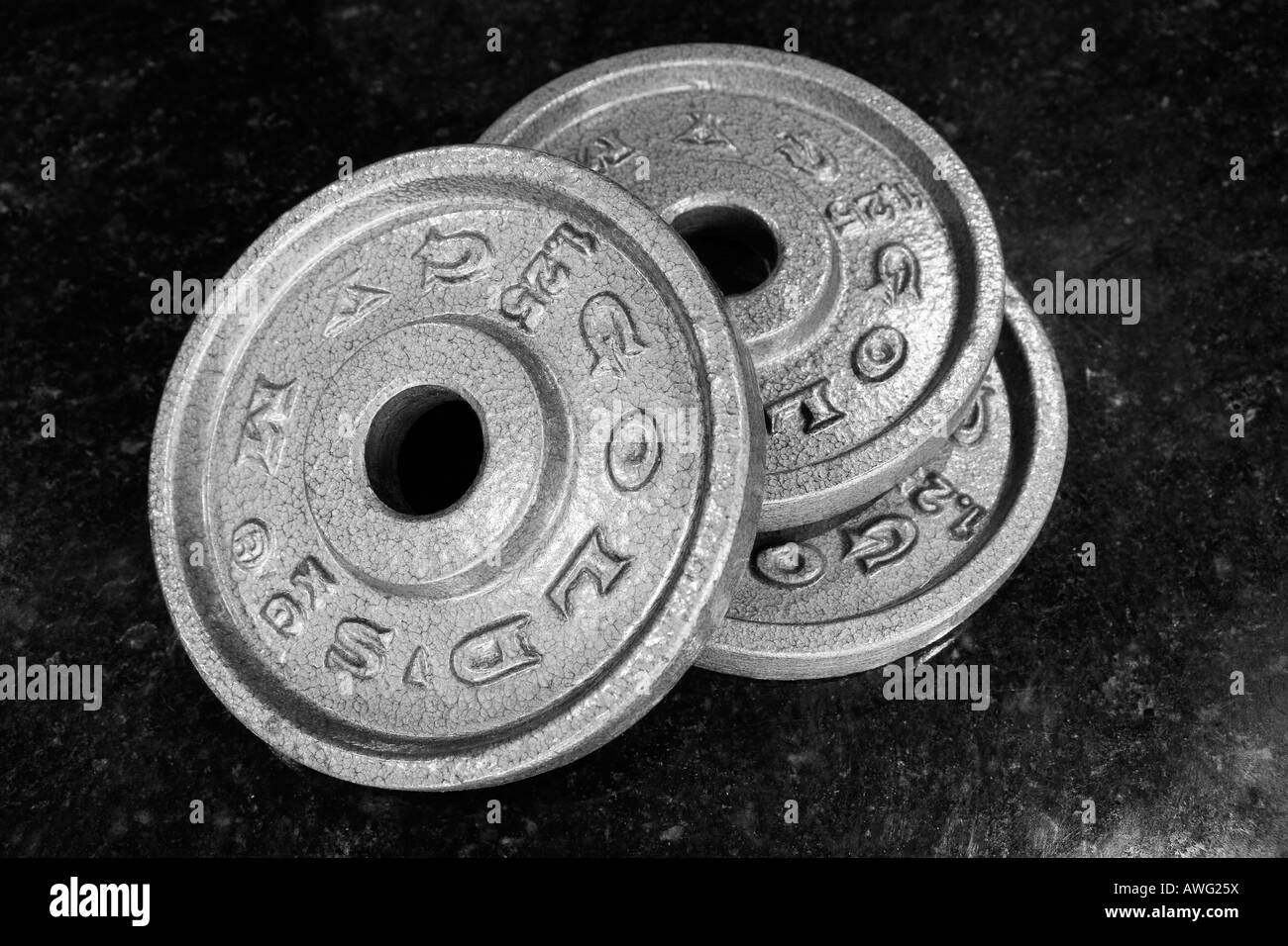 set of weights Stock Photo Alamy