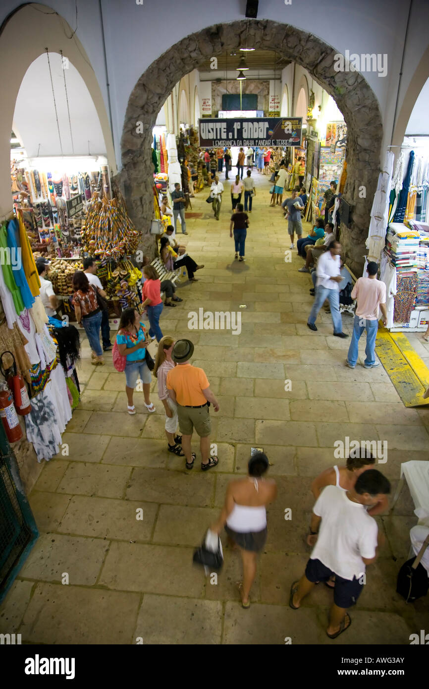 Brazil Salvador Bahia. Inside The Mercado Modelo Market Stock Photo