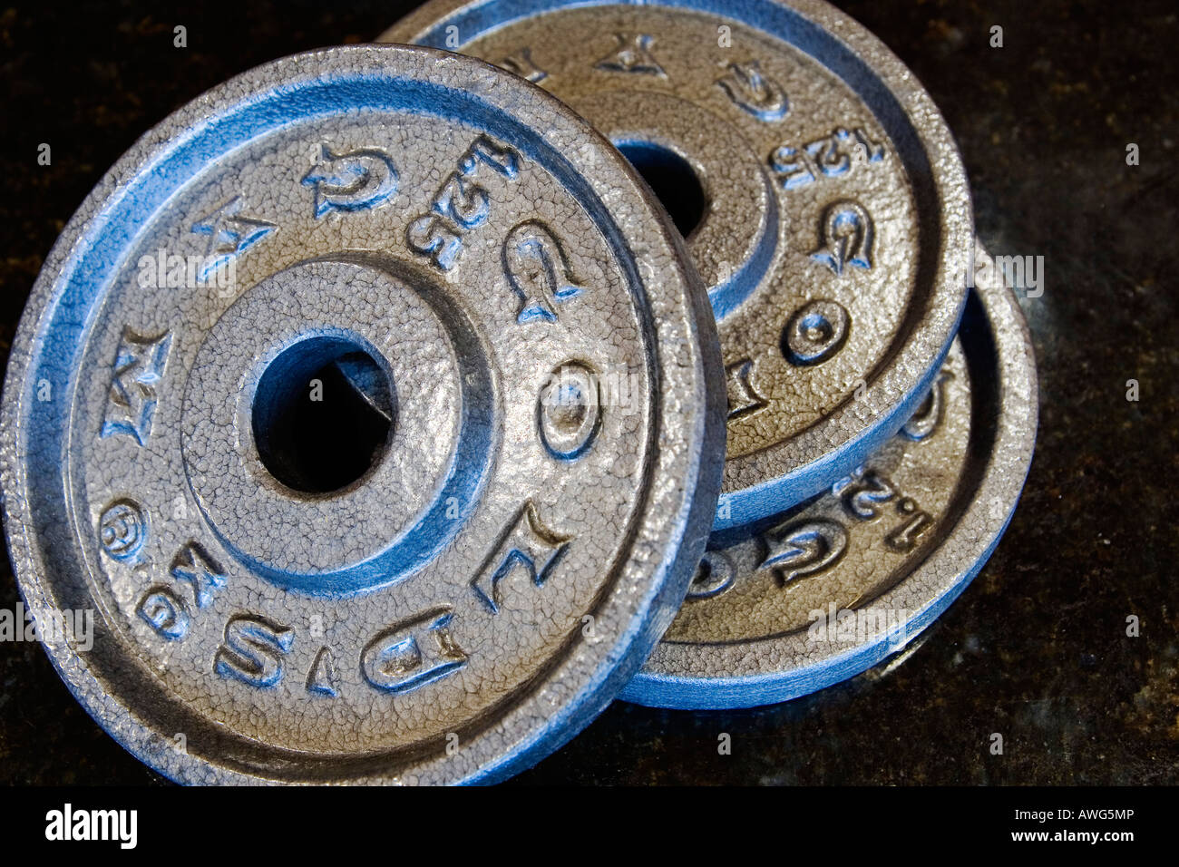 set of weights Stock Photo Alamy