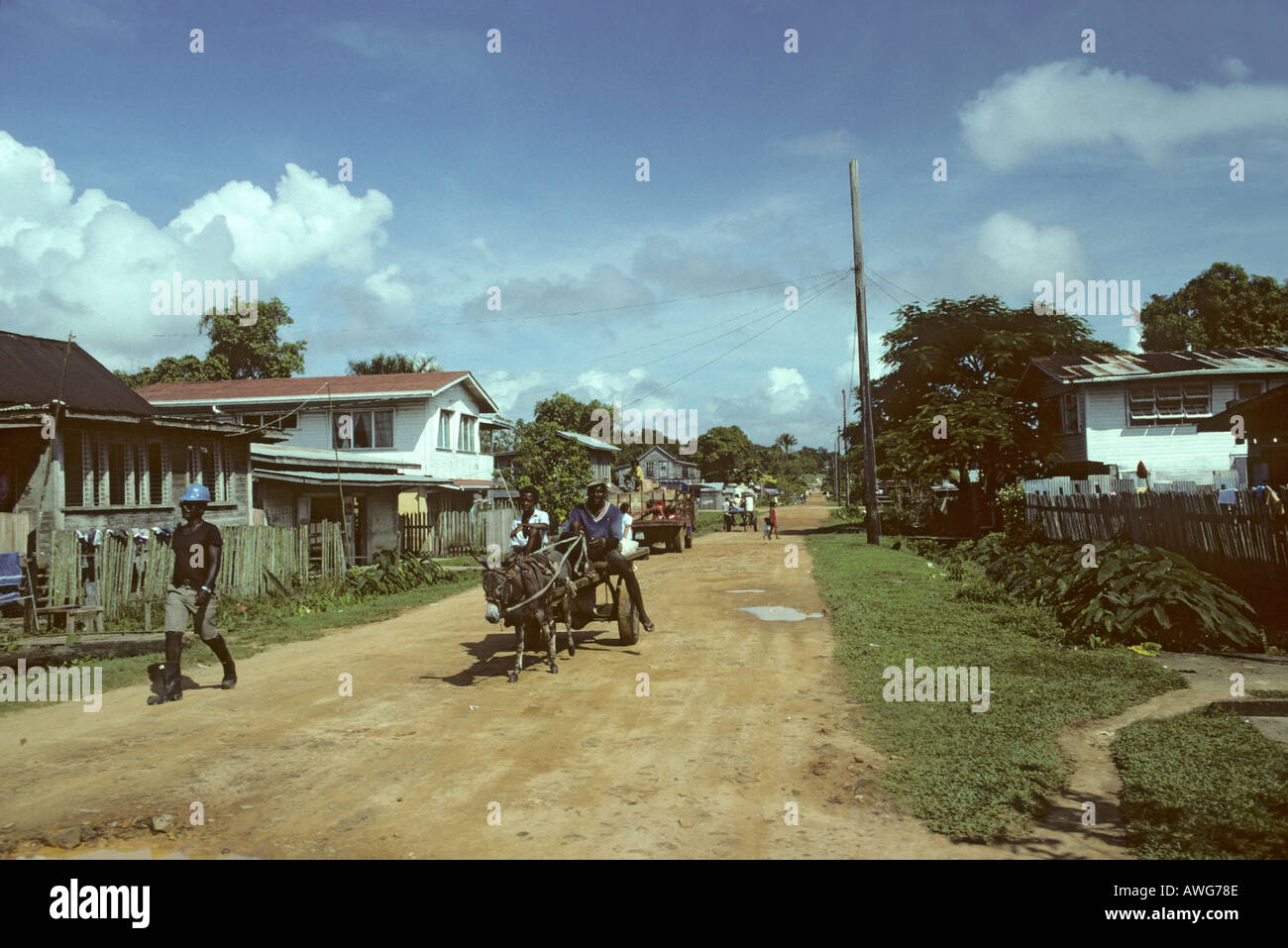 Street scene Bartica Guyana Stock Photo Alamy