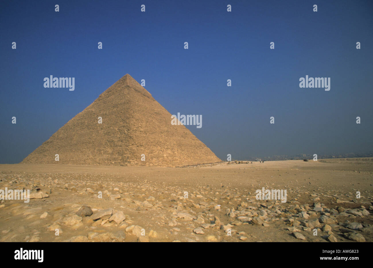 Pyramids in Cairo in 2005 Stock Photo