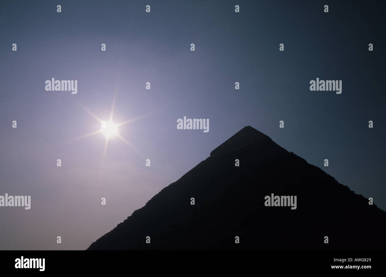 Pyramids in Cairo in sunlight Stock Photo