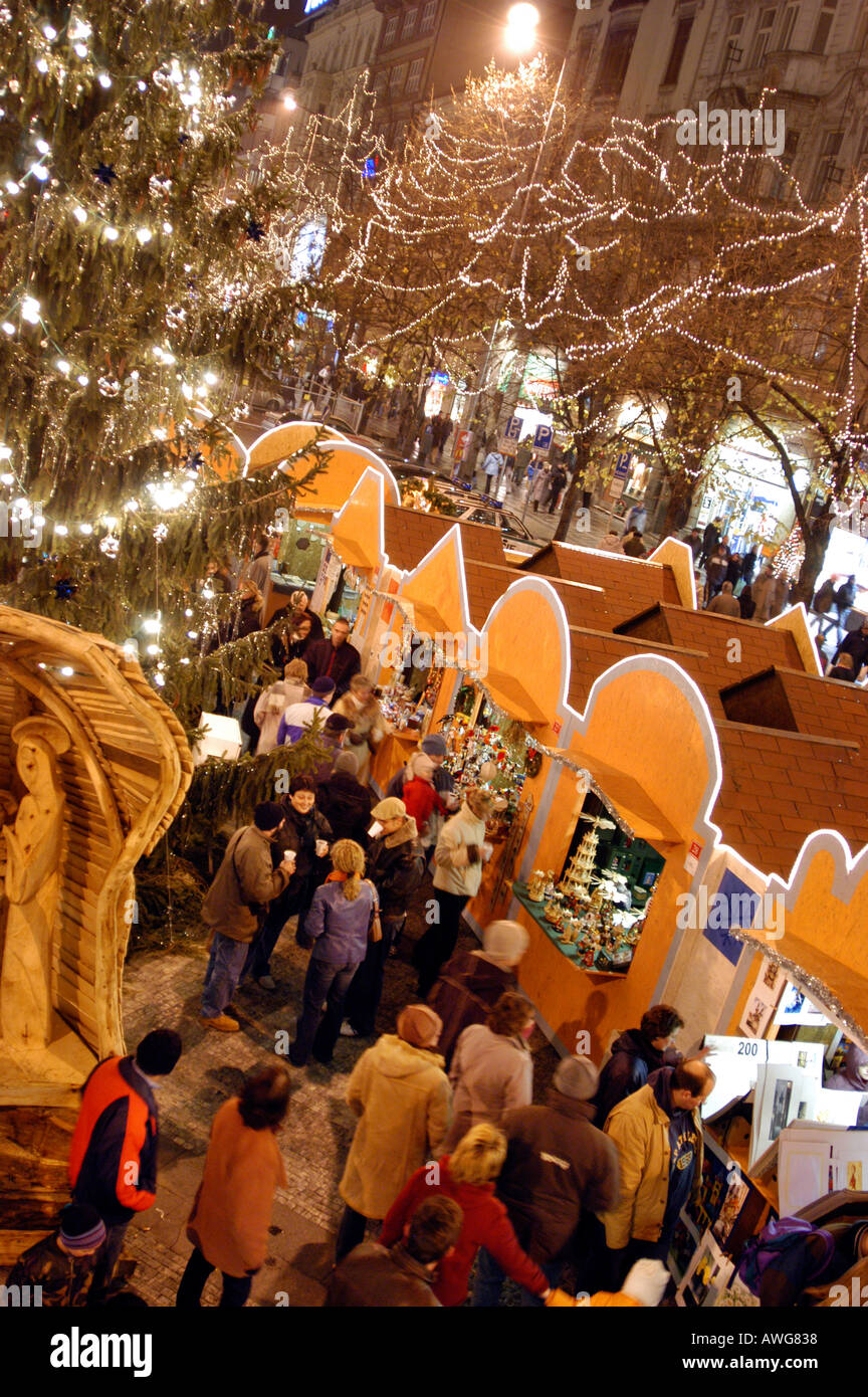 Christmas Market Prague Czech Republic Stock Photo Alamy