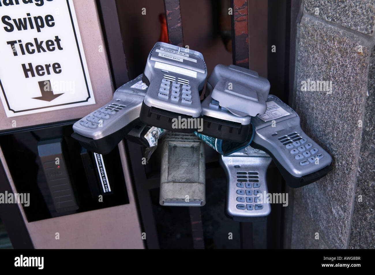 Real estate lock boxes San Diego, California, USA Stock Photo Alamy