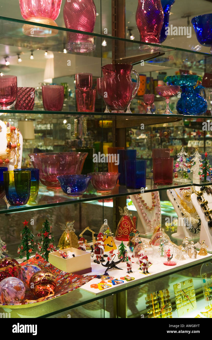 Murano glassware, Venice, Italy, in shop window Stock Photo Alamy
