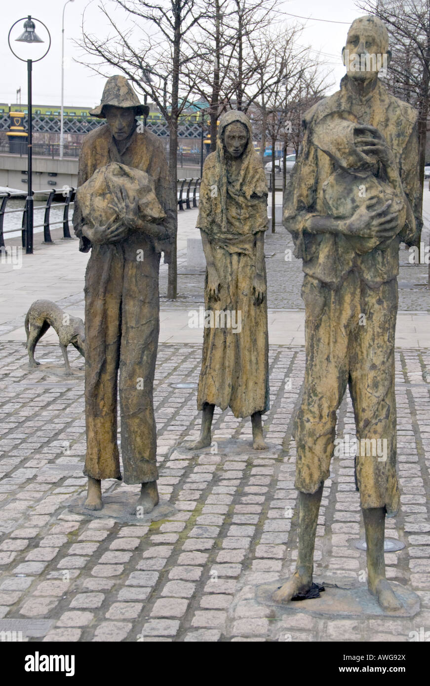 The Famine Memorial in Dublin, Reupublic of Ireland. Stock Photo