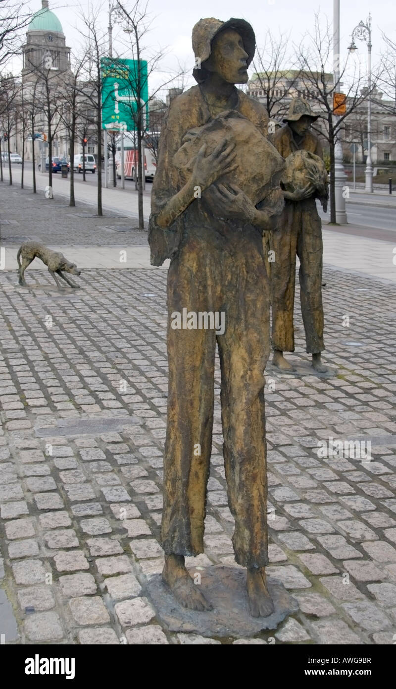 The Famine Memorial in Dublin, Reupublic of Ireland. Stock Photo