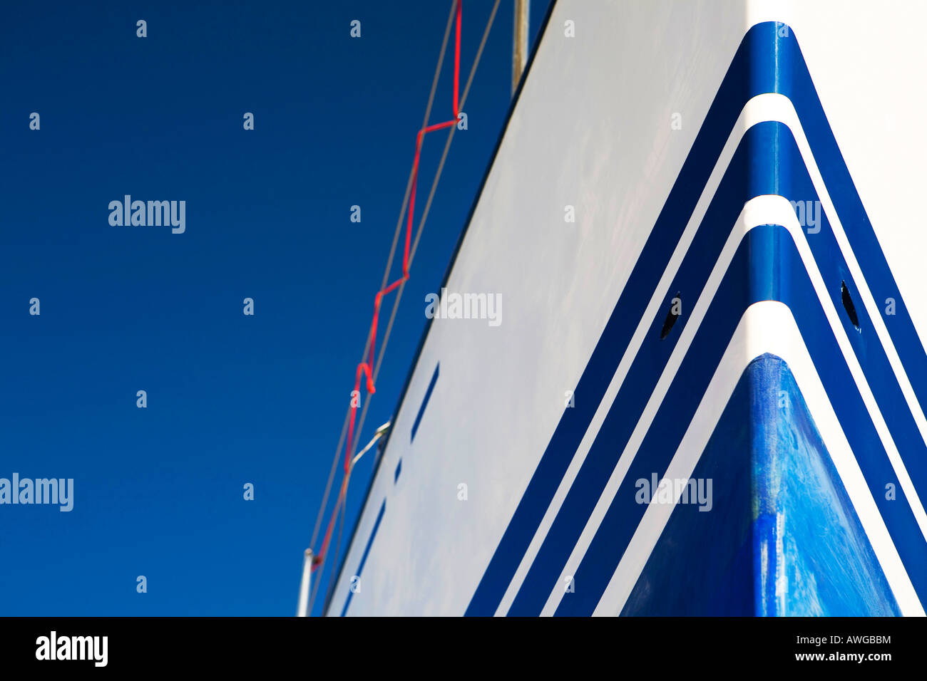 Abstract Yacht against blue Sky Stock Photo