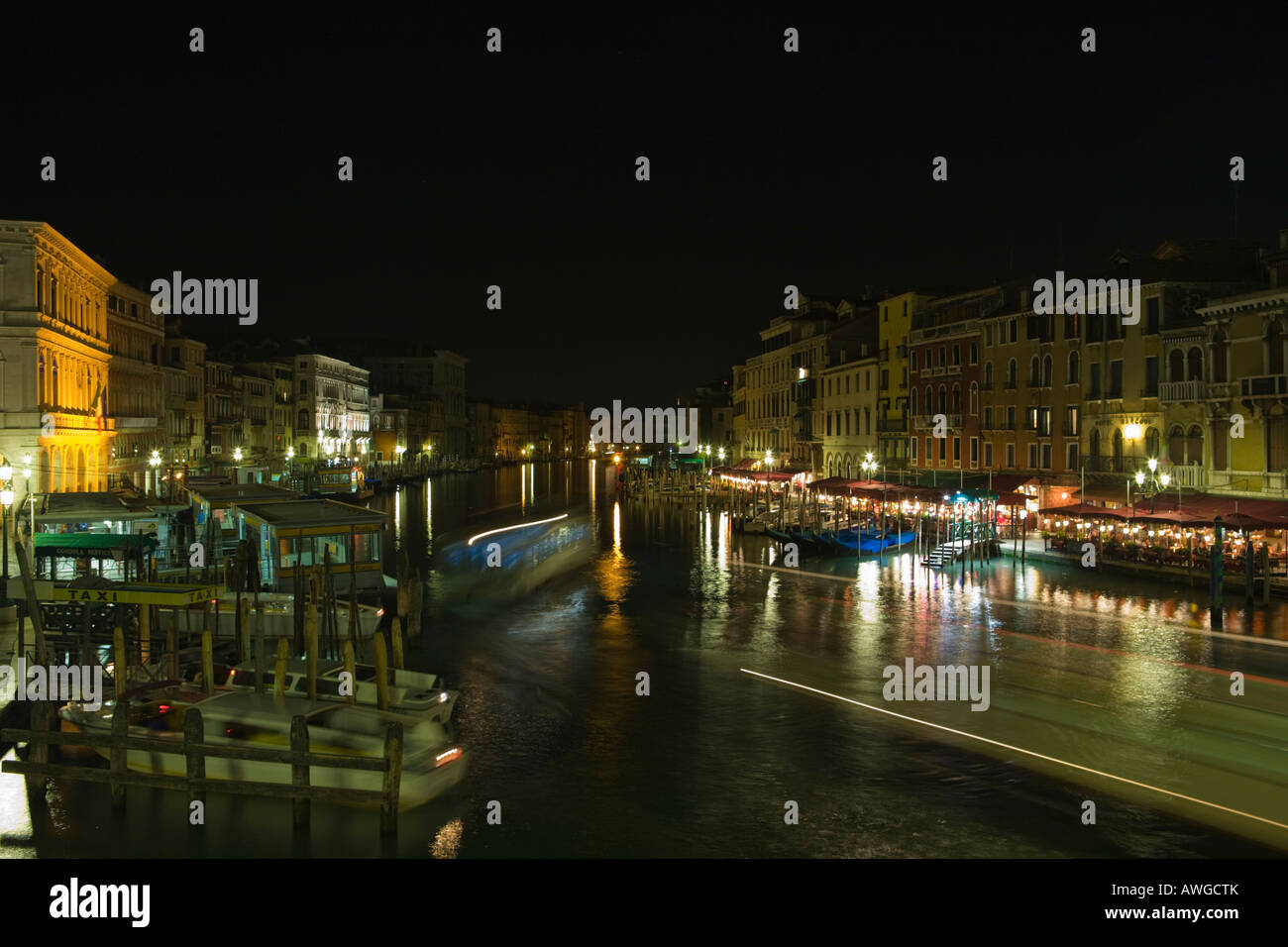 Venice at night from the Rialto Bridge Stock Photo - Alamy