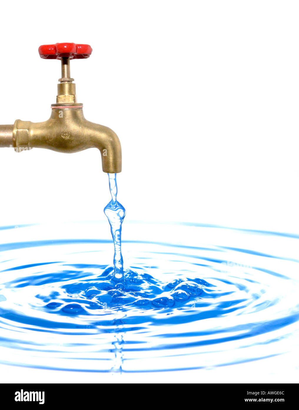 flowing tap water