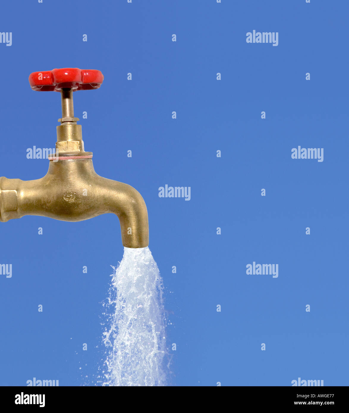 water flowing out of a tap digital composite Stock Photo Alamy