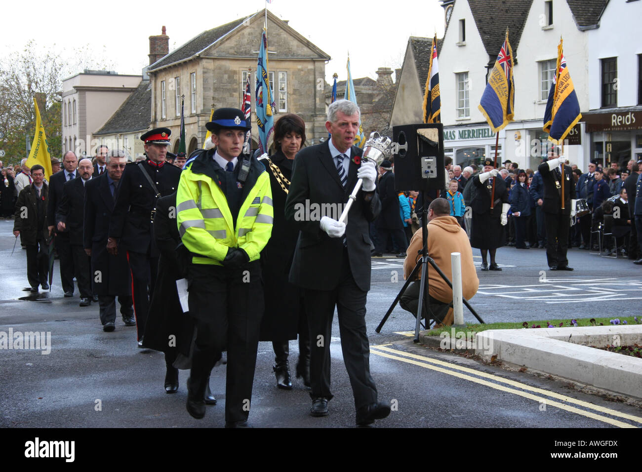 Rememberance day in Witney Oxfordshire UK 2007. Stock Photo