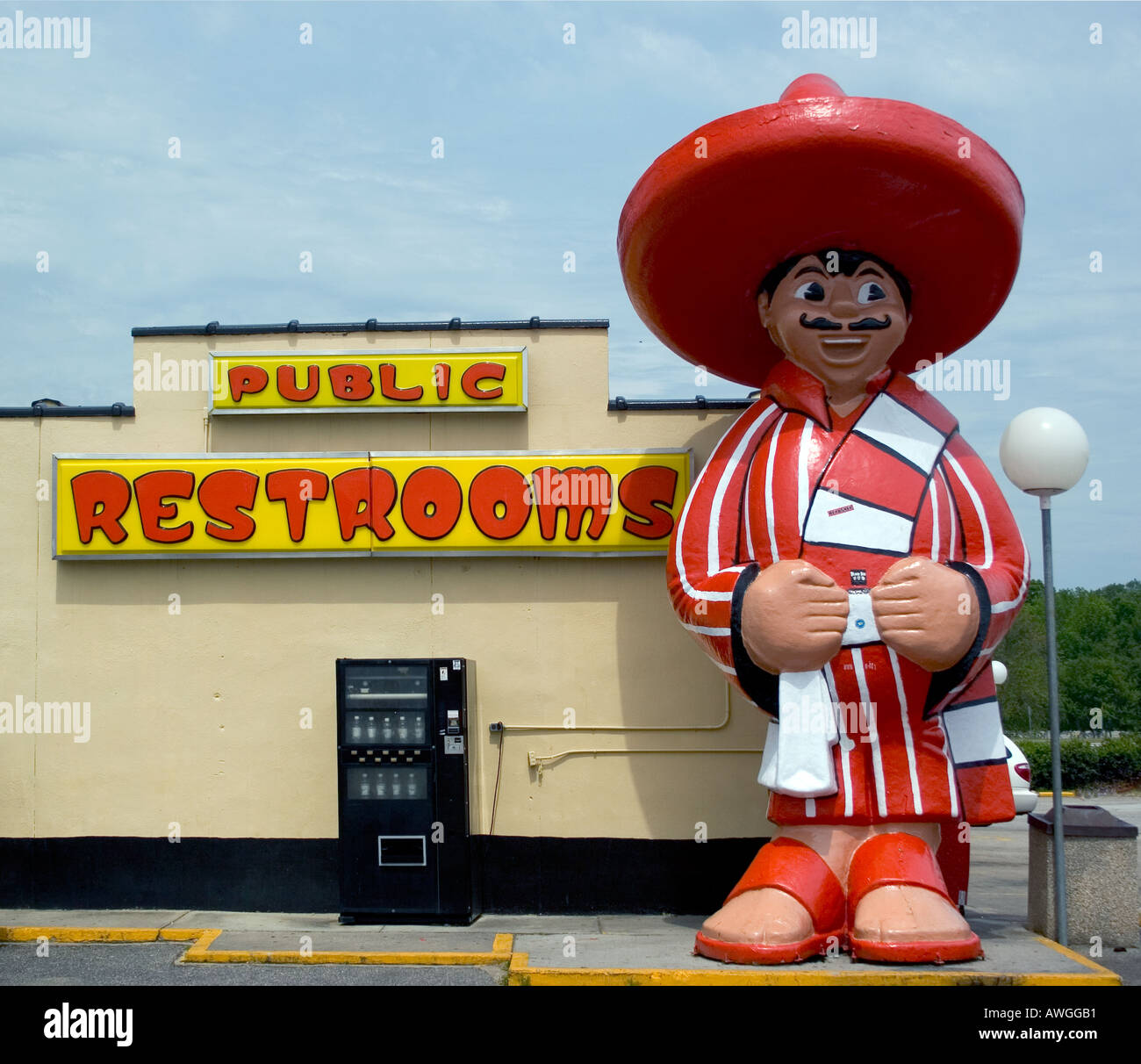 Restroom at South of the Border located in Dillon South Carolina Stock Photo