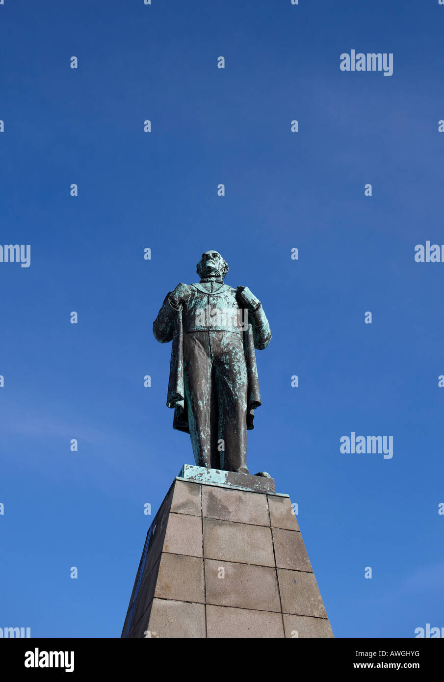 Statue of Jon Sigurdsson at Austurvollur Reykjavik Iceland Stock Photo