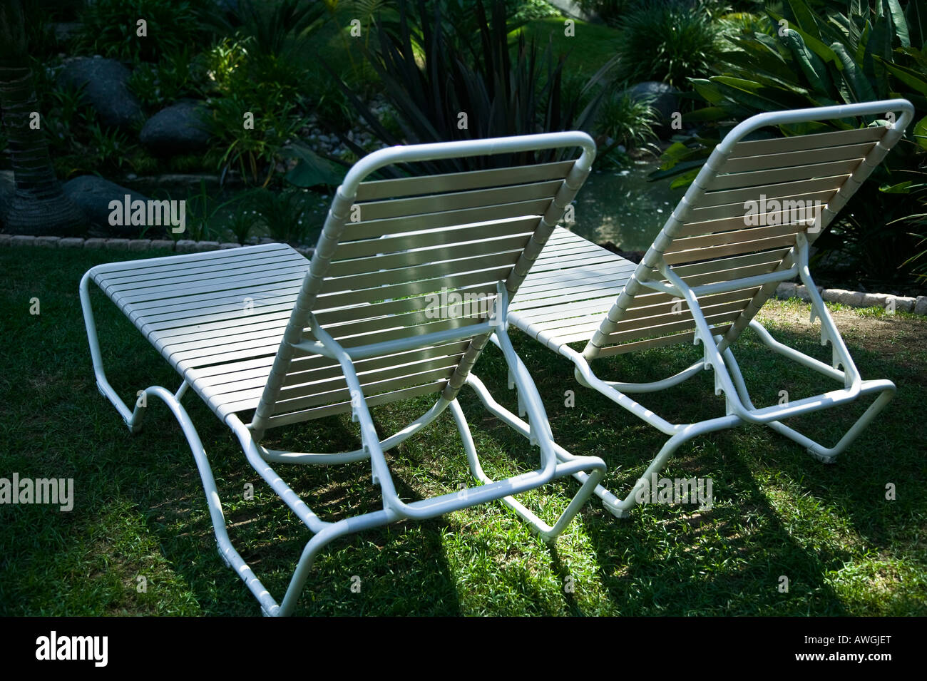Pool Lounge Chairs Marriott Hotel Stock Photos Pool Lounge