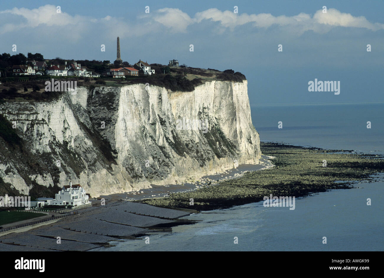 Chalk cliffs, village of St Margaret s at Cliffe and house White Stock Photo 5411736 Alamy