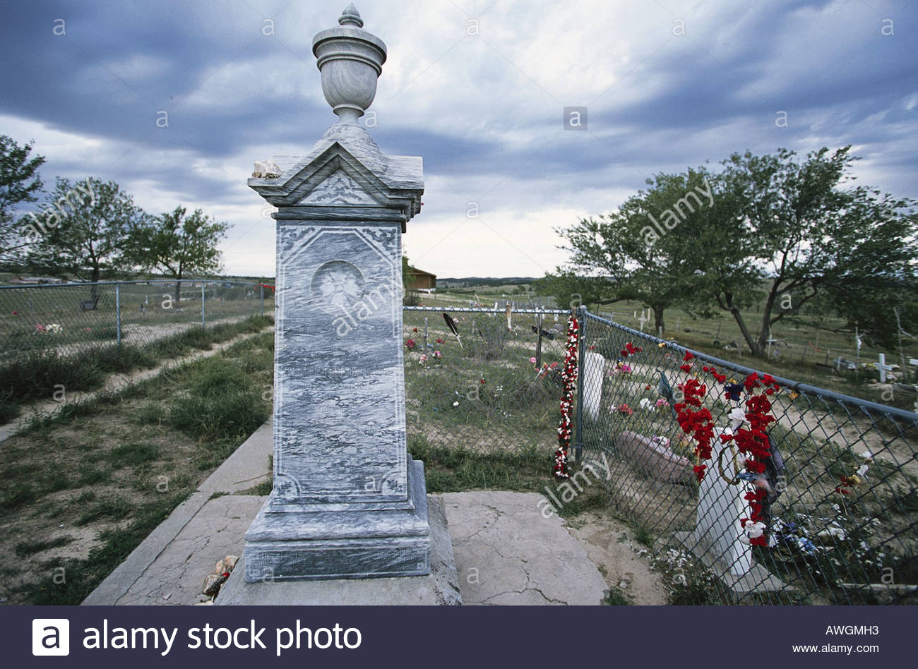 USA, South Dakota, Pine Ridge Indian Reservation, Wounded Knee Stock