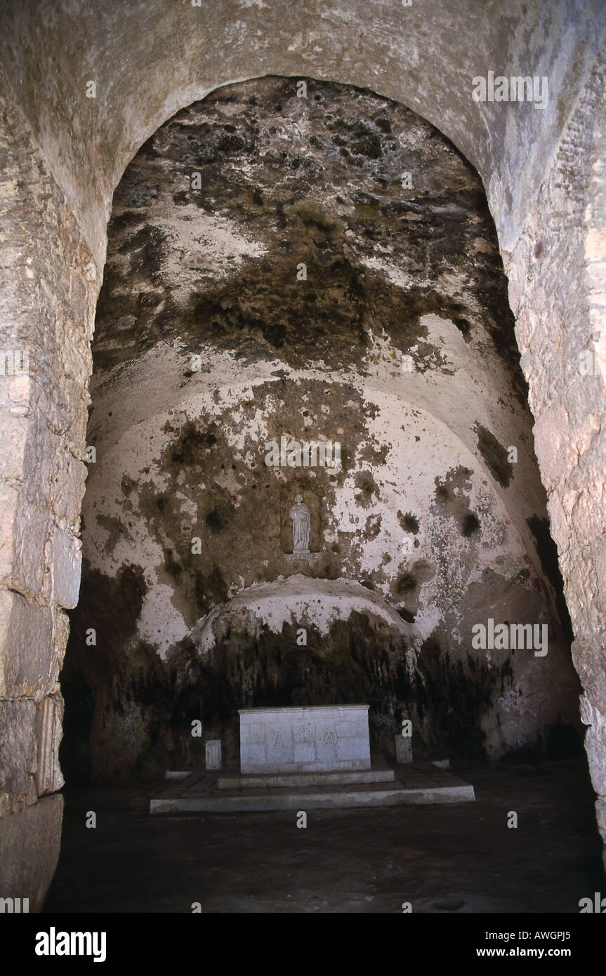 Turkey, Eastern Mediterranean Coast, Antakya, St Peter's Grotto in cave