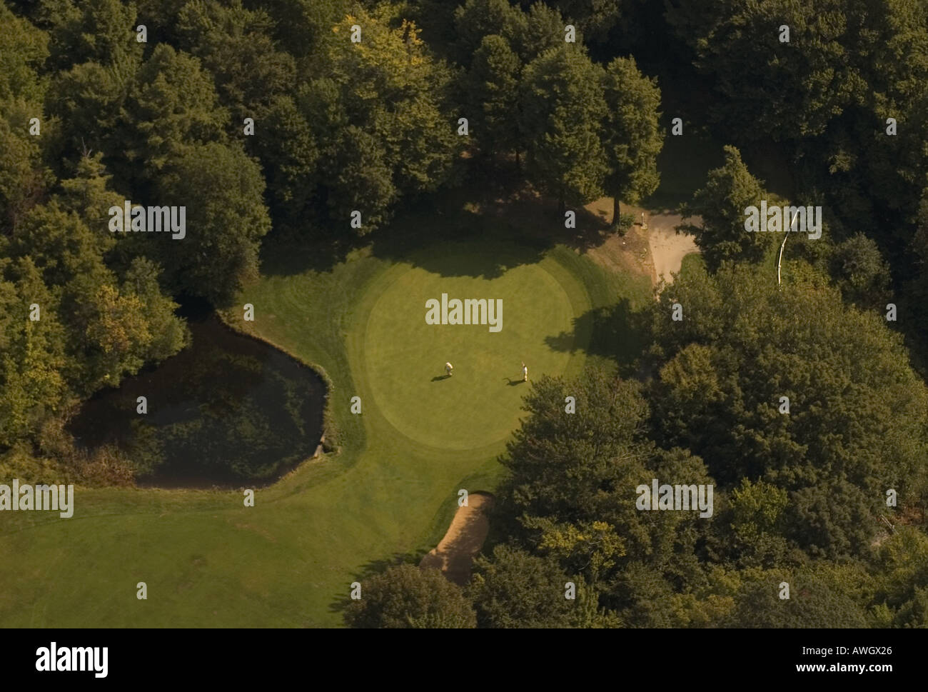 Aerial photo of a golf hole hires stock photography and images Alamy