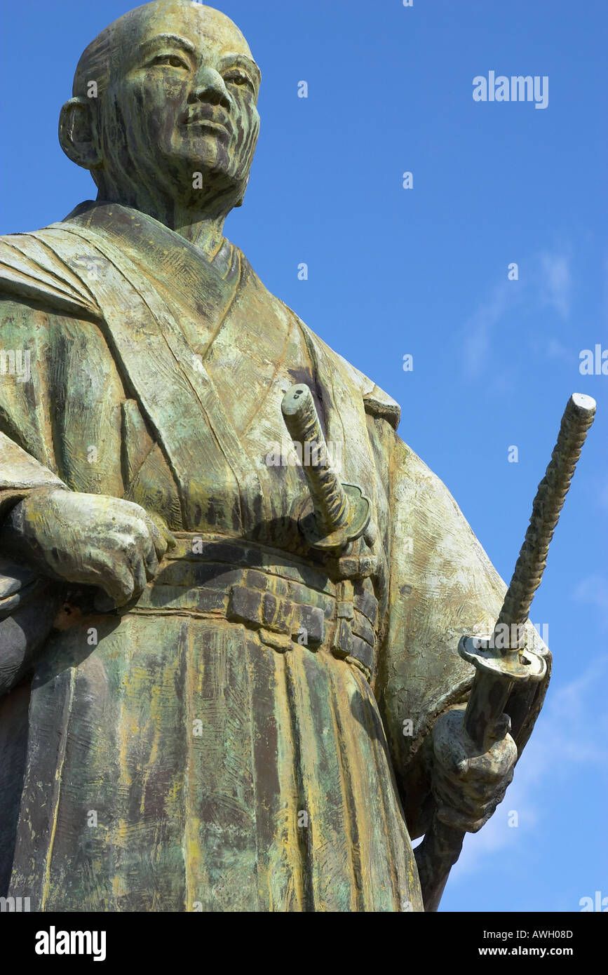 The statue of a Samurai leader at a temple in Ako Himeji prefecture