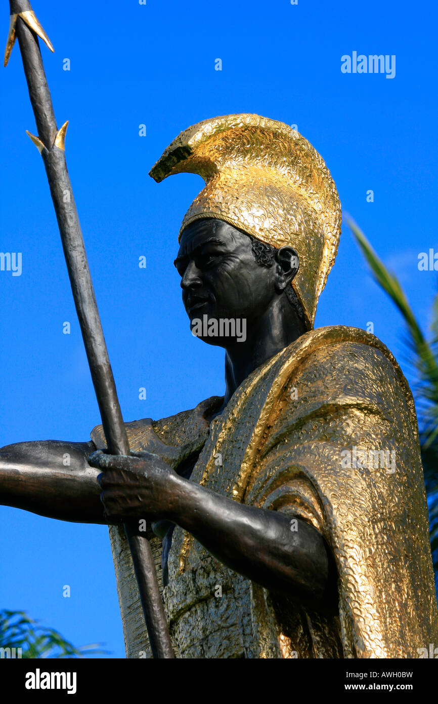 King Kamehameha statue Hilo Island of Hawaii Stock Photo - Alamy