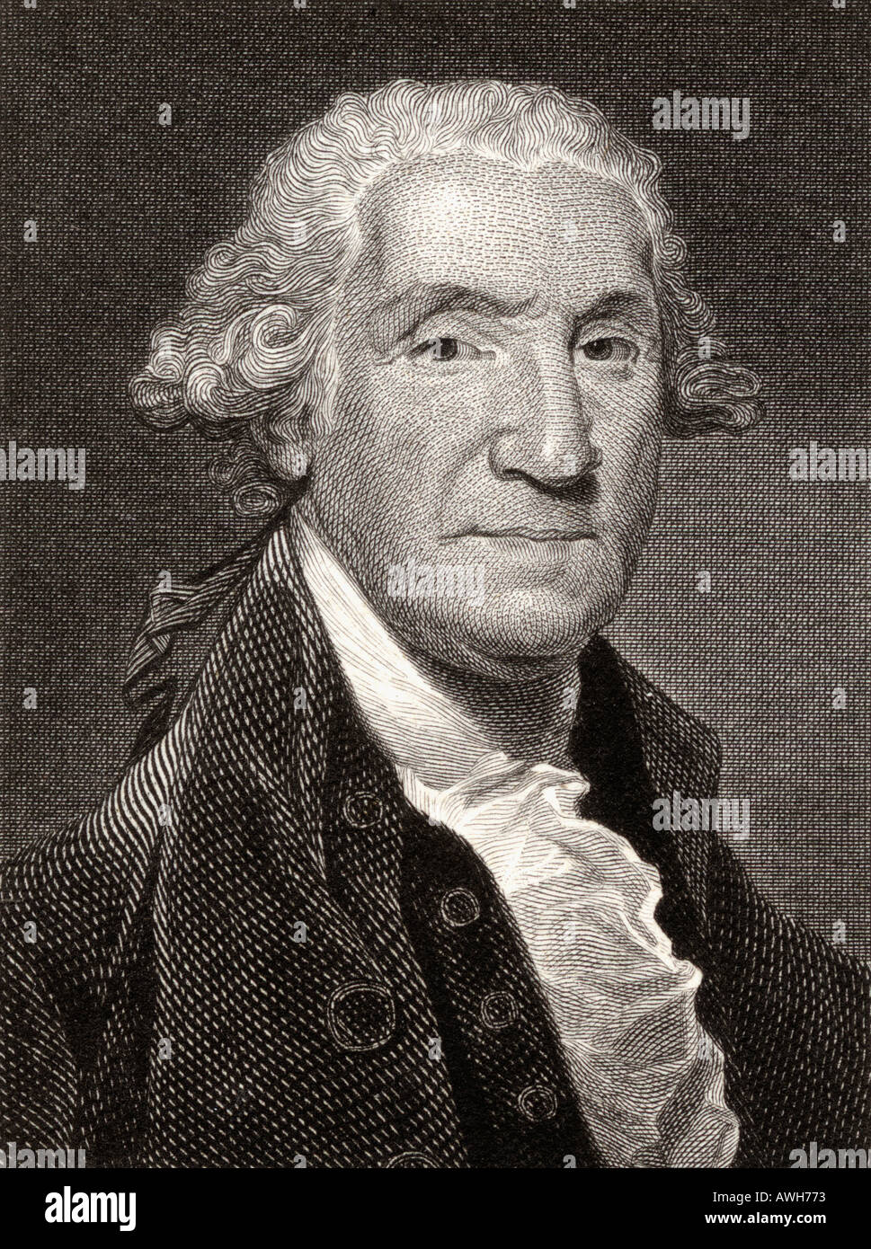 George Washington, 1732 - 1799.  American political leader, military general, statesman, and Founding Father.  First President of the United States. Stock Photo