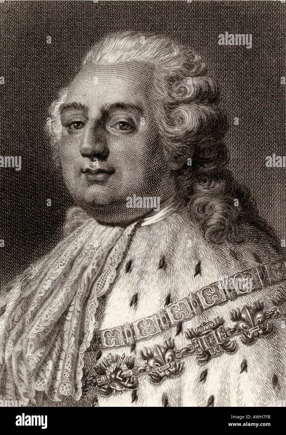 Louis XVI, 1754 1793. King of France. 19th century print engraved by