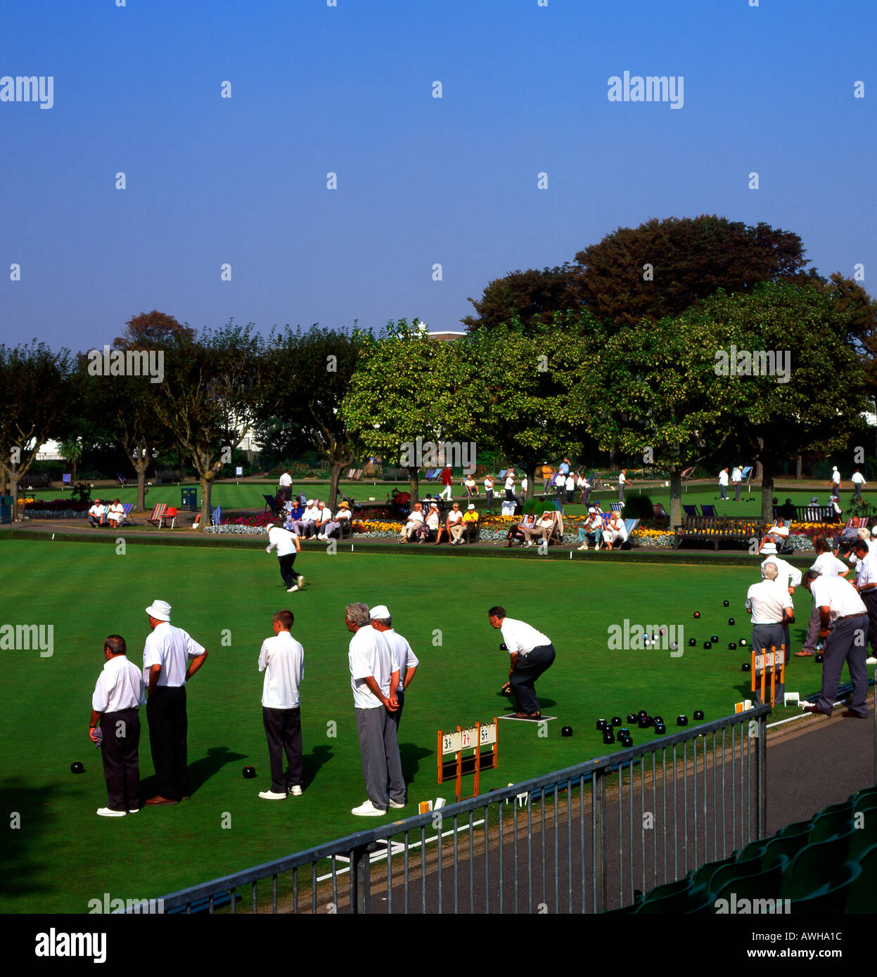 Lawn Bowling at Worthing England Stock Photo