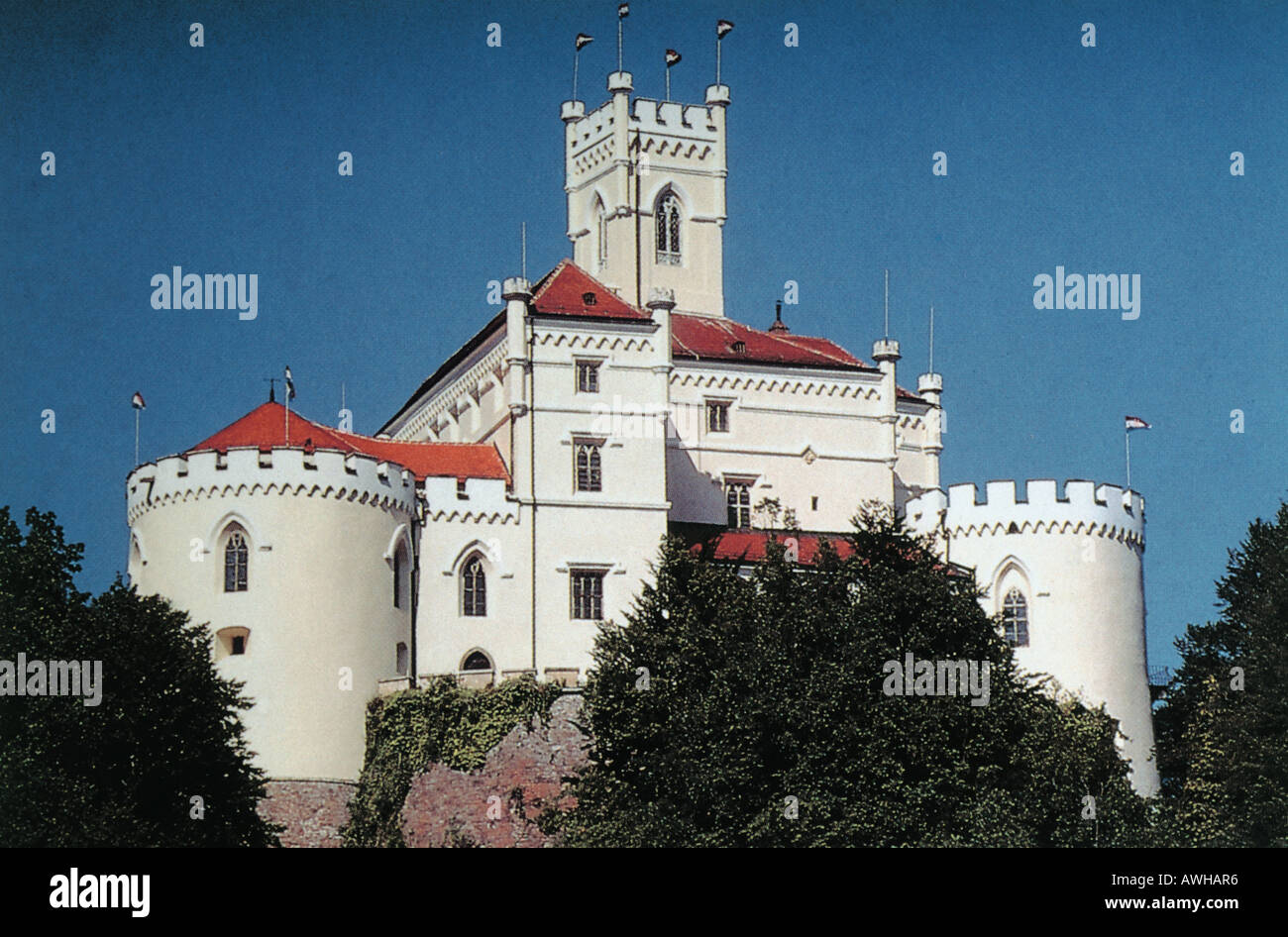 Croatia, Slovonia, Northern Counties, Trakoscan, facade of well-preserved Stock Photo