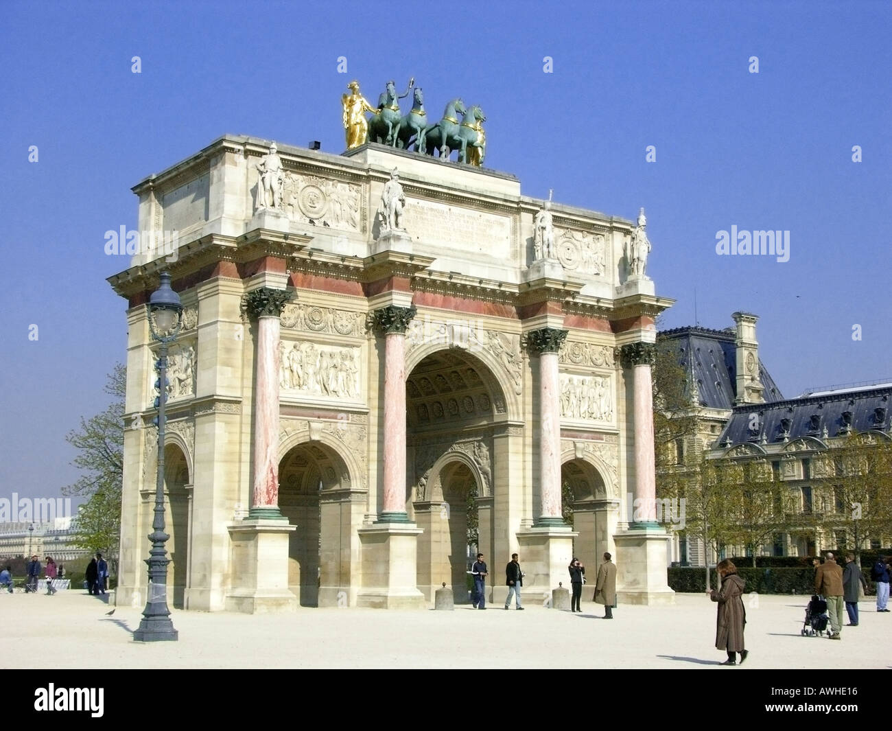 France ile de france Paris Arc de Triomphe du Carrousel Stock Photo