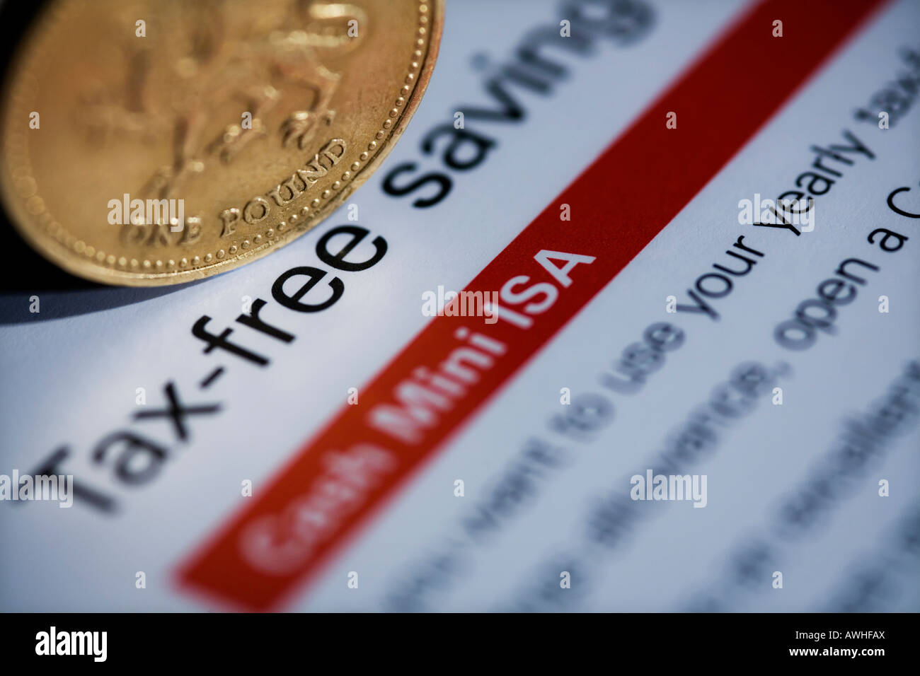 Cash Mini ISA tax free savings Stock Photo Alamy